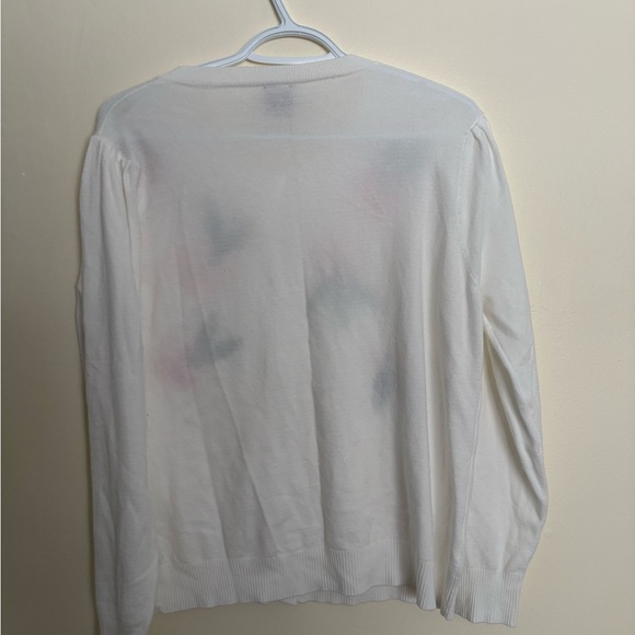 AAEDA Floral Appliqué Cardigan  with Pink Roses - Picture 7 of 8